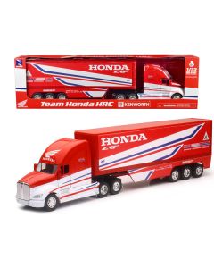 Kenworth Semi-Truck Red and White "Team Honda HRC" 1/32 Diecast Model by New Ray