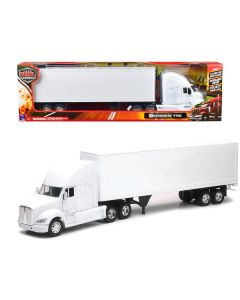 Kenworth T700 Truck with Dry Goods Trailer White "Long Haul Truckers" Series 1/32 Diecast Model by New Ray