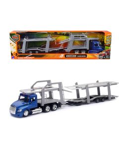 Freightliner Cascadia Auto Transporter Blue Metallic "Long Haul Trucker" Series 1/43 Diecast Model by New Ray