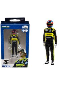 "NTT IndyCar Series" #26 Colton Herta Driver Figure "Gainbridge - Andretti Autosport" for 1/18 Scale Models by Greenlight