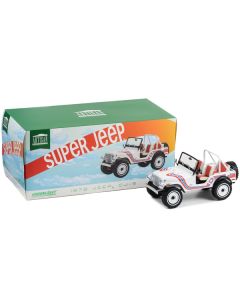 1973 Jeep CJ-5 "Super Jeep" White with Red and Blue Graphics "Artisan Collection" Series 1/18 Diecast Model Car by Greenlight