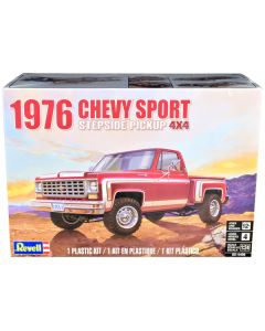 Level 4 Model Kit 1976 Chevrolet Sports Stepside 4x4 Pickup Truck 1/24 Scale Model by Revell