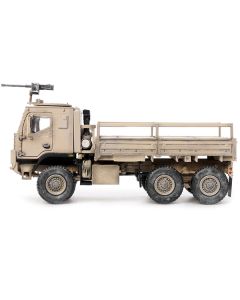 M1083 MTV (Medium Tactical Vehicle) Armored Cab Cargo Truck with Turret Desert Camouflage "US Army" "Armor Premium" Series 1/72 Diecast Model by Panzerkampf