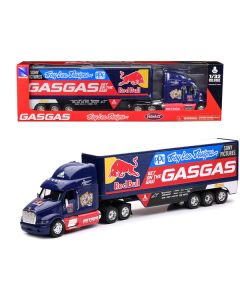 Peterbilt 387 Truck Dark Blue "Red Bull - Troy Lee Designs - GASGAS" 1/32 Diecast Model by New Ray