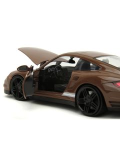 Porsche 911 Turbo Brown and Brown M&M Diecast Figure 