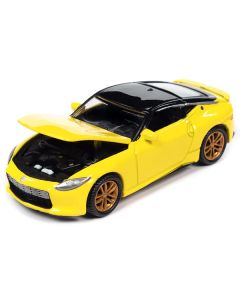 2023 Nissan Z Ikazuchi Yellow with Super Black Top "Import Legends" Limited Edition 1/64 Diecast Model Car by Auto World