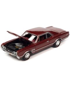 1966 Oldsmobile 442 Autumn Bronze Metallic with Red Interior "Vintage Muscle" Limited Edition 1/64 Diecast Model Car by Auto World