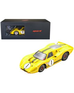 Ford GT40 Mk IV #1 Mario Andretti - Bruce McLaren Winner "Sebring 12 Hours" (1967) with Acrylic Display Case 1/18 Model Car by Spark