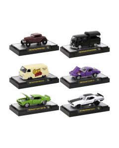 "Auto-Thentics" 6 piece Set Release 78 IN DISPLAY CASES Limited Edition 1/64 Diecast Model Cars by M2 Machines