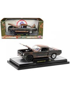 1966 Shelby GT350 Ivy Green with Wimbledon White Stripes (Rusted) Limited Edition to 5250 pieces Worldwide 1/24 Diecast Model Car by M2 Machines