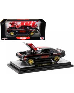 1969 Chevrolet Camaro SS 396 Black with Bright Red Stripes "Dart Machinery" Limited Edition to 5250 pieces Worldwide 1/24 Diecast Model Car by M2 Machines