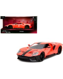 2017 Ford GT Light Red Metallic with Black Stripe "Pink Slips" Series 1/24 Diecast Model Car by Jada