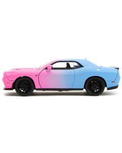 2015 Dodge Challenger SRT Hellcat Pink and Blue "Pink Slips" Series 1/24 Diecast Model Car by Jada