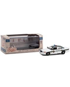 2006 Ford Crown Victoria Police Interceptor White with Green Top "Duluth Minnesota Police" "Fargo" (2014-2020 TV Series) "Hollywood" Series 1/43 Diecast Model Car by Greenlight