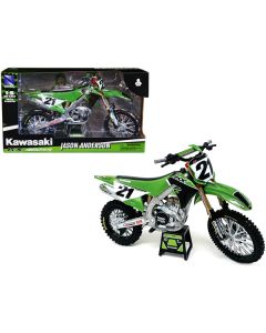 Kawasaki KX450SR Dirt Bike Motorcycle #21 Jason Anderson Green and Black "Kawasaki Racing Team" 1/6 Model by New Ray