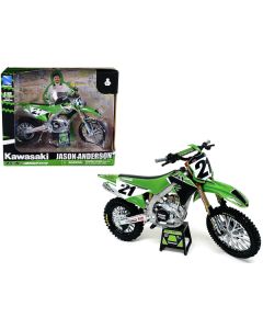 Kawasaki KX450SR Dirt Bike Motorcycle #21 Jason Anderson Green and Black "Kawasaki Racing Team" 1/12 Model by New Ray