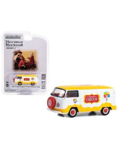 1971 Volkswagen Type 2 Panel Van Yellow and White with Red Interior "Percevel Circus" "Norman Rockwell" Series 5 1/64 Diecast Model Car by Greenlight