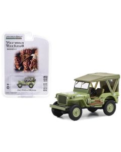 1945 Willys MB Jeep Light Green "U.S. Army" "Norman Rockwell" Series 5 1/64 Diecast Model Car by Greenlight