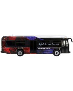 BYD K8M Electric Transit Bus "Build Your Dreams" Corporate Livery Limited Edition 1/87 (HO) Diecast Model by Iconic Replicas