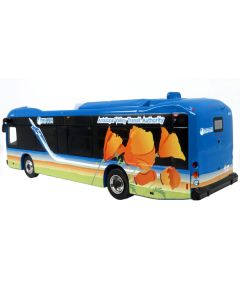 BYD K8M Electric Transit Bus Antelope Valley Transit Authority (AVTA) "4 Lancaster Blvd." Limited Edition 1/87 (HO) Diecast Model by Iconic Replicas