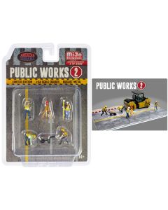 "Public Works 2" 6 piece Diecast Figure Set (4 Figures 1 camera 1 wheelbarrow) Limited Edition to 3600 pieces Worldwide for 1/64 scale models by American Diorama