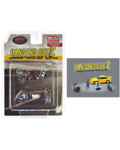 "Hanging Out 2" 6 piece Diecast Figure Set (4 Figures 1 Seat 1 Cooler) Limited Edition to 3600 pieces Worldwide for 1/64 scale models by American Diorama