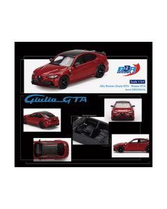 Alfa Romeo Giulia GTA Rosso GTA Red with Carbon Top 1/64 Diecast Model Car by BBR