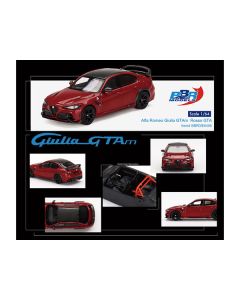 Alfa Romeo Giulia GTAm Rosso GTA Red with Carbon Top 1/64 Diecast Model Car by BBR