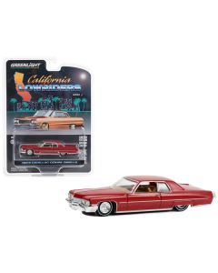 1973 Cadillac Coupe deVille Lowrider Custom Maroon "California Lowriders" Series 3 1/64 Diecast Model Car by Greenlight