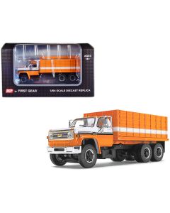 1970 Chevrolet C65 Grain Truck Orange and White 1/64 Diecast Model by DCP/First Gear