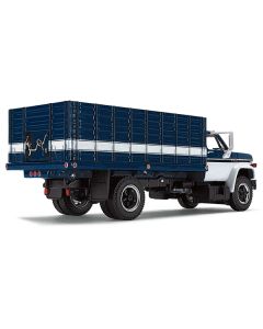 1970s GMC 6500 Grain Truck Blue and White 1/64 Diecast Model by DCP/First Gear