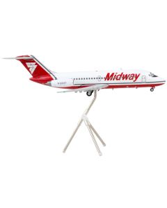 McDonnell Douglas DC-9-15 Commercial Aircraft "Midway Airlines" White with Red Tail "Gemini 200" Series 1/200 Diecast Model Airplane by GeminiJets