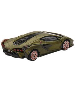 Lamborghini Sian FKP 37 "Presentation Edition" Matt Green Metallic Limited Edition to 4800 pieces Worldwide 1/64 Diecast Model Car by Mini GT