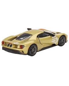 Ford GT #5 "Holman Moody Heritage Edition" Gold Metallic with Red Accents Limited Edition to 1800 pieces Worldwide 1/64 Diecast Model Car by Mini GT