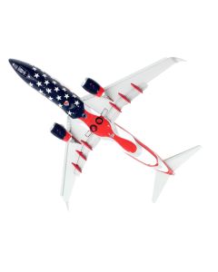 Boeing 737-800 Commercial Aircraft with Flaps Down "Southwest Airlines - Freedom One" American Flag Livery "Gemini 200" Series 1/200 Diecast Model Airplane by GeminiJets