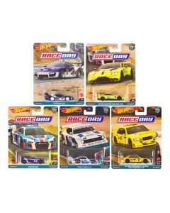 "Race Day" 5 piece Set "Car Culture" Series Diecast Model Cars by Hot Wheels