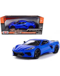 2020 Chevrolet Corvette C8 Stingray Blue Metallic "Timeless Legends" 1/24 Diecast Model Car by Motormax