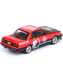 Nissan Skyline GTS-R (R31) RHD (Right Hand Drive) Red with Black Hood "Bruce Lee Legacy 50 Year Anniversary" 1/64 Diecast Model Car by Inno Models