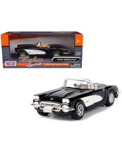 1959 Chevrolet Corvette Black 1/24 Diecast Model Car by Motormax