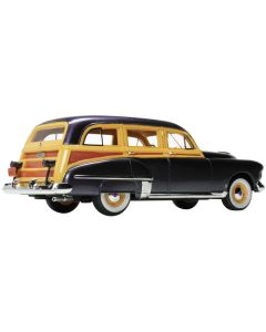 1949 Oldsmobile 88 Station Wagon Nightshade Blue with Cream and Woodgrain Sides and Red Interior Limited Edition to 240 pieces Worldwide 1/43 Model Car by Goldvarg Collection