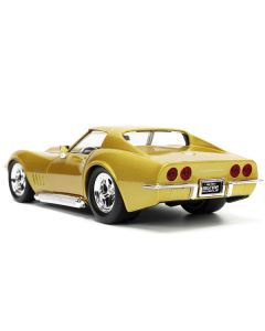 1969 Chevrolet Corvette Stingray ZL-1 Gold Metallic with Black Stripe "Bigtime Muscle" Series 1/24 Diecast Model Car by Jada