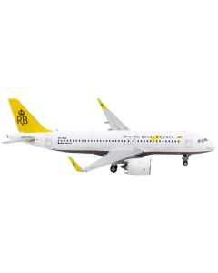 Airbus A320neo Commercial Aircraft "Royal Brunei Airlines" White with Yellow Tail 1/400 Diecast Model Airplane by GeminiJets