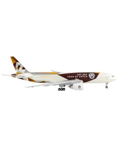 Boeing 777F Commercial Aircraft "Etihad Cargo - Year of Zayed" White with Graphics 1/400 Diecast Model Airplane by GeminiJets