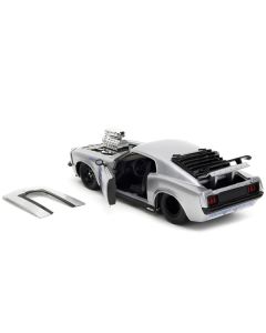 1970 Ford Mustang Boss 429 Silver Metallic "Highway Drag - Drag Trooper" "Bigtime Muscle" Series 1/24 Diecast Model Car by Jada