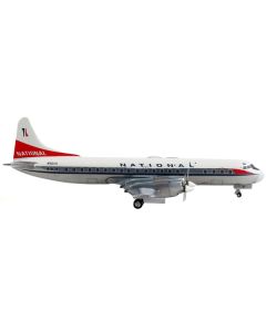 Lockheed L-188 Electra Commercial Aircraft "National Airlines" White with Red Tail 1/400 Diecast Model Airplane by GeminiJets