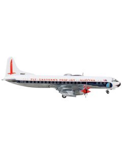 Lockheed L-188 Electra Commercial Aircraft "Eastern Air Lines" White with Dark Blue Stripes 1/400 Diecast Model Airplane by GeminiJets