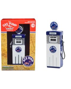 1951 Wayne 505 Gas Pump "Ace High" White and Blue "Vintage Gas Pumps" Series 14 1/18 Diecast Replica by Greenlight