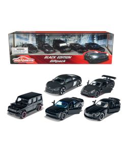 Black Edition (2023) Giftpack 5 Piece Set 1/64 Diecast Model Cars by Majorette