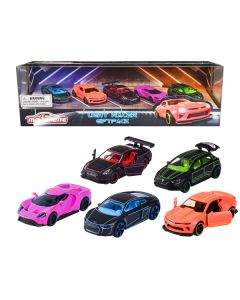 Light Racer Giftpack (2023) 5 Piece Set 1/64 Diecast Model Cars by Majorette