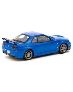 Nissan Nismo R34 GT-R Z-tune RHD (Right Hand Drive) Blue Metallic "FuelFest Tokyo" (2023) "Collab64" Series 1/64 Diecast Model Car by Schuco & Tarmac Works